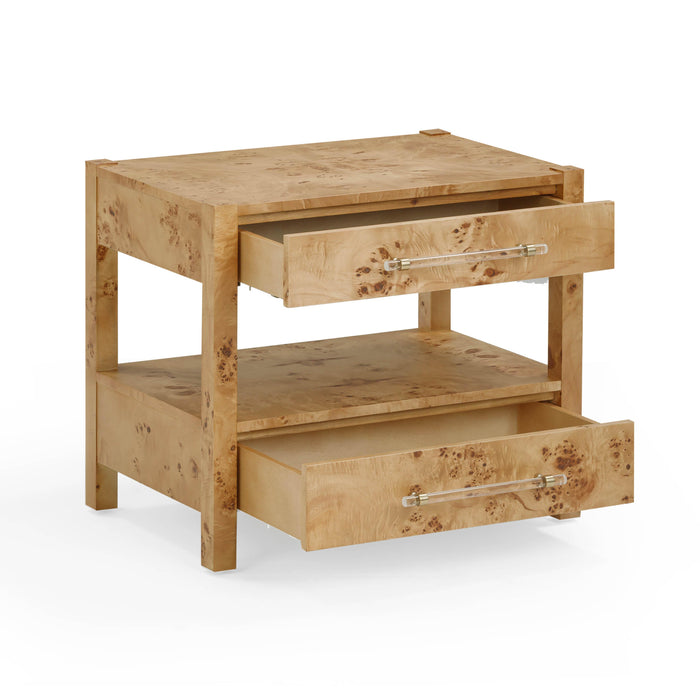 Brandyss Honey Burl Nightstand