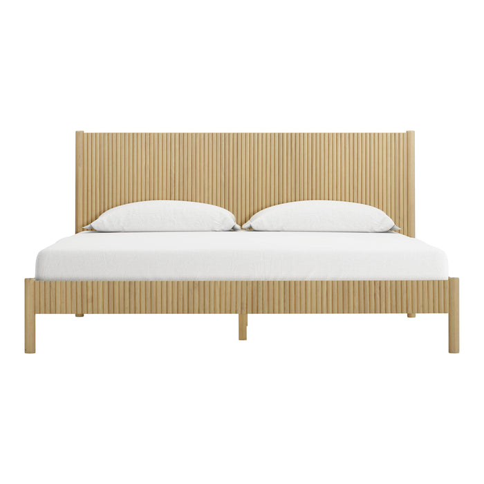 Tyla Natural Wood King Bed