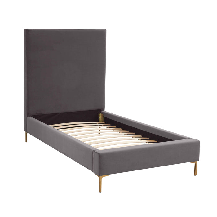 Delilah Grey Velvet Bed in Twin 23