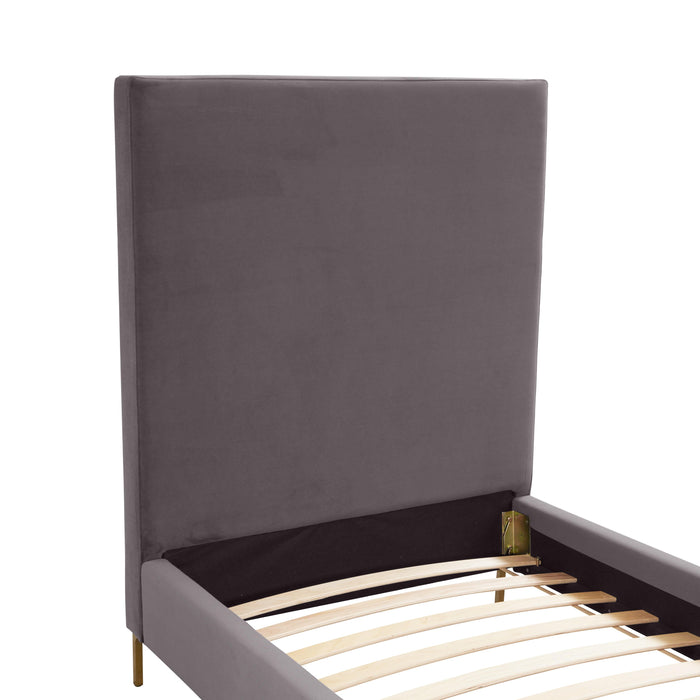 Delilah Grey Velvet Bed in Twin 23