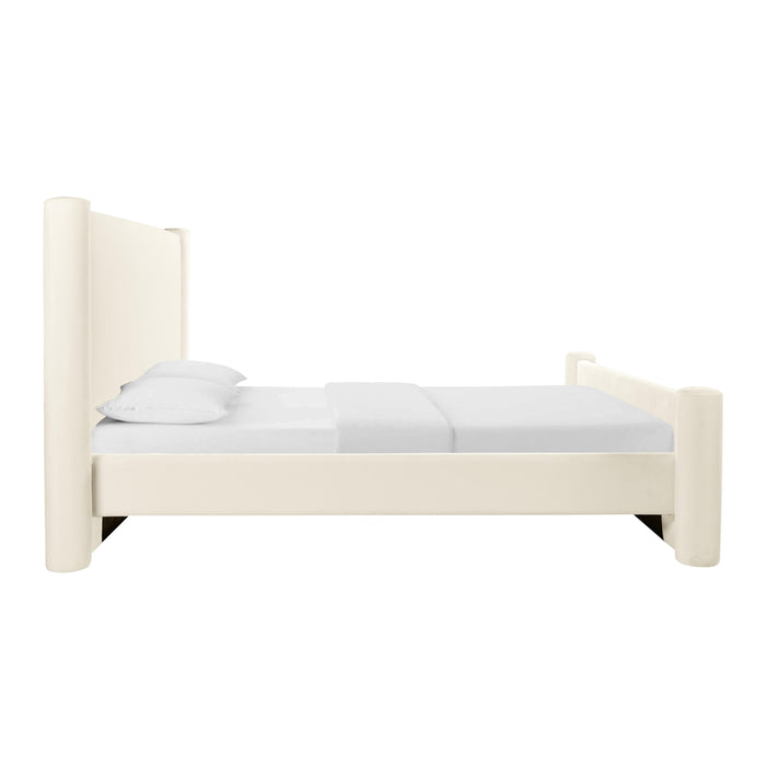Athara Cream Velvet UK King Bed
