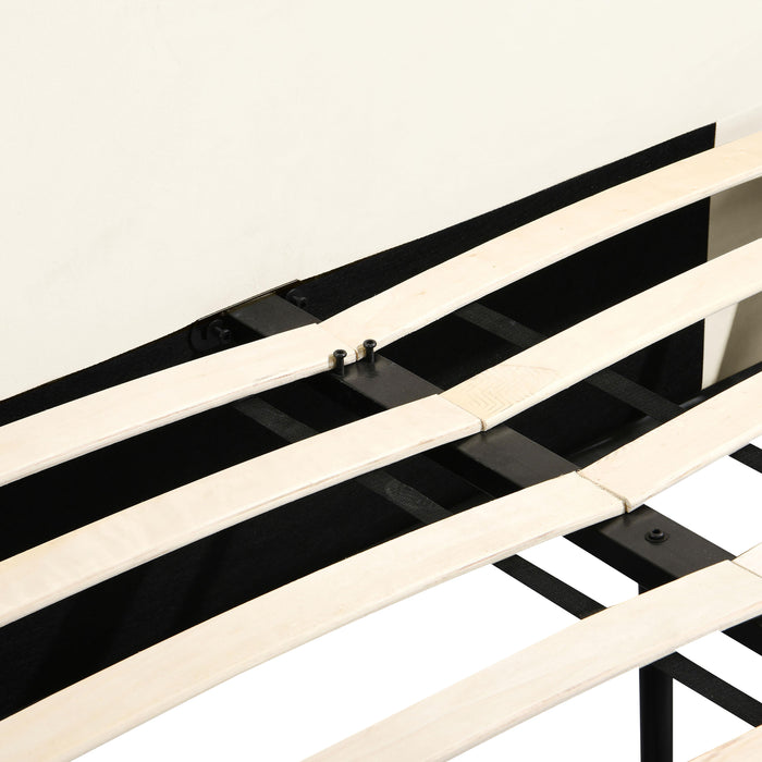 Athara Cream Velvet UK King Bed