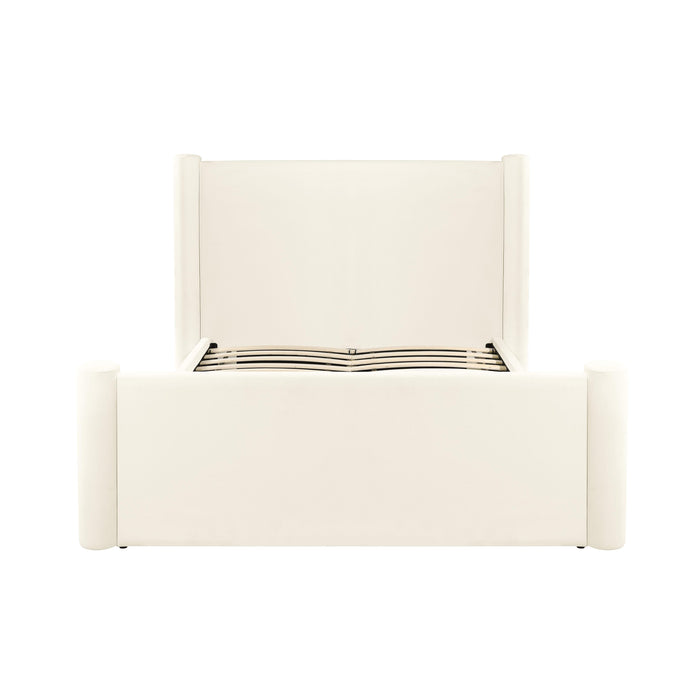 Athara Cream Velvet UK King Bed