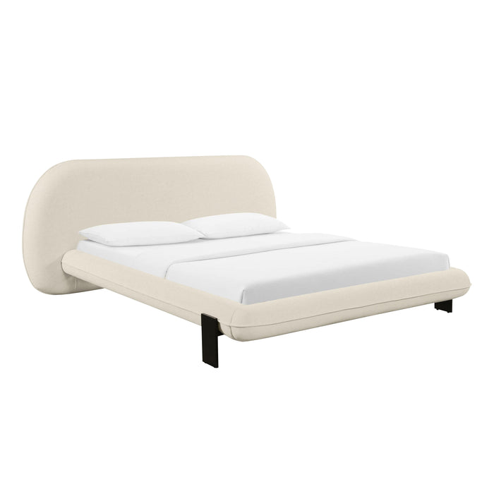 Ophelia Cream Faux Wool UK King Bed