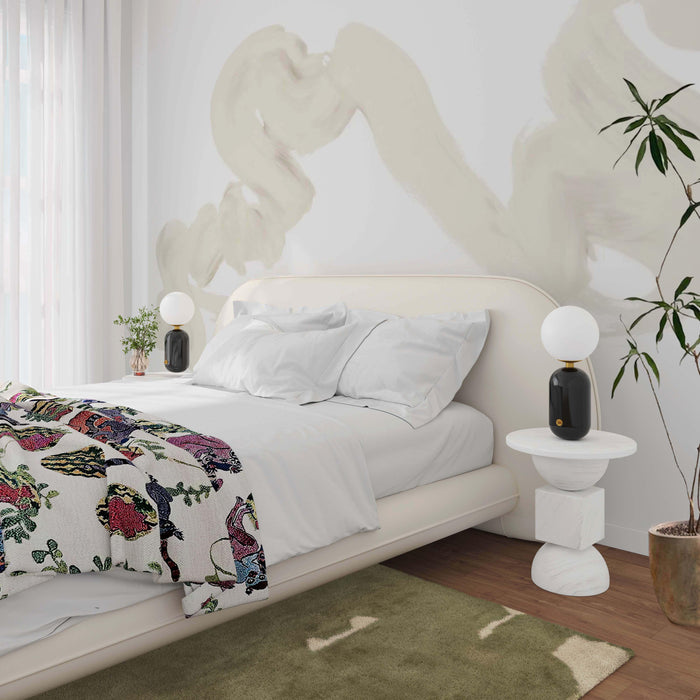 Ophelia Cream Faux Wool UK Super King Bed