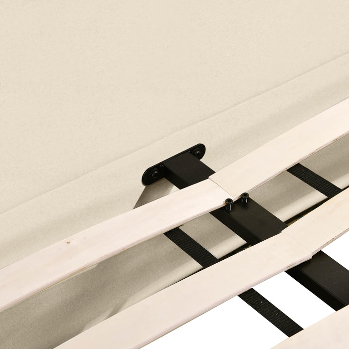 Ophelia Cream Faux Wool UK Super King Bed