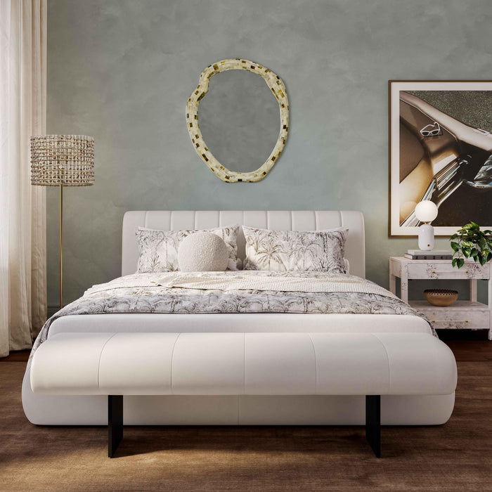 Karol Cream Vegan Leather UK King Bed