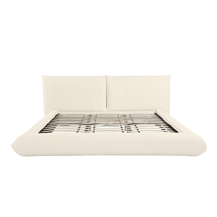 Romp Cream 100% Recycled Linen UK Super King Bed