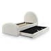 Moon Cream Boucle Twin Trundle Bed - MR ZEE FURNITURE