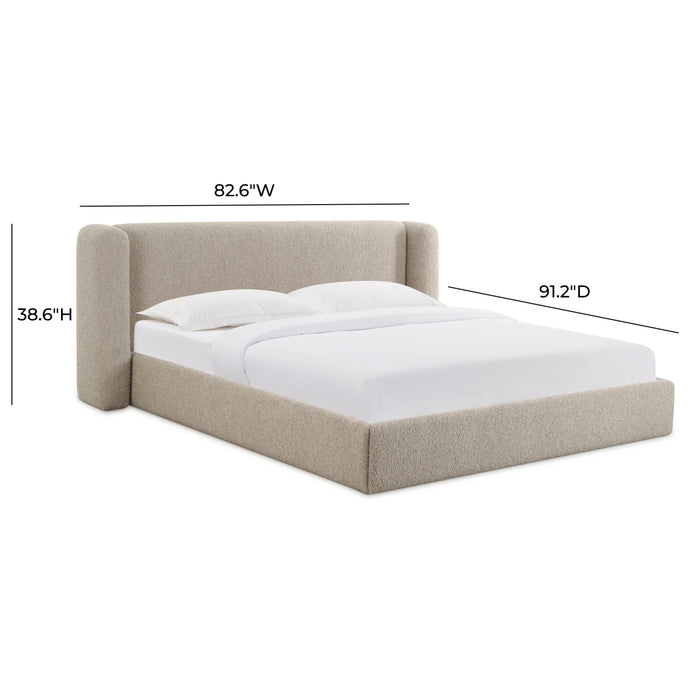 Babette Tan Boucle Queen Bed
