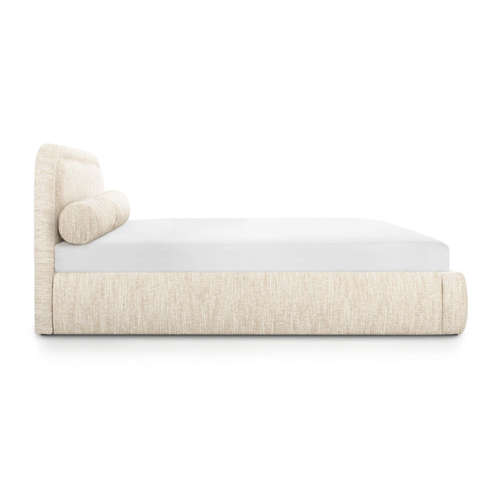 Murielle Taupe Textured Boucle King Bed