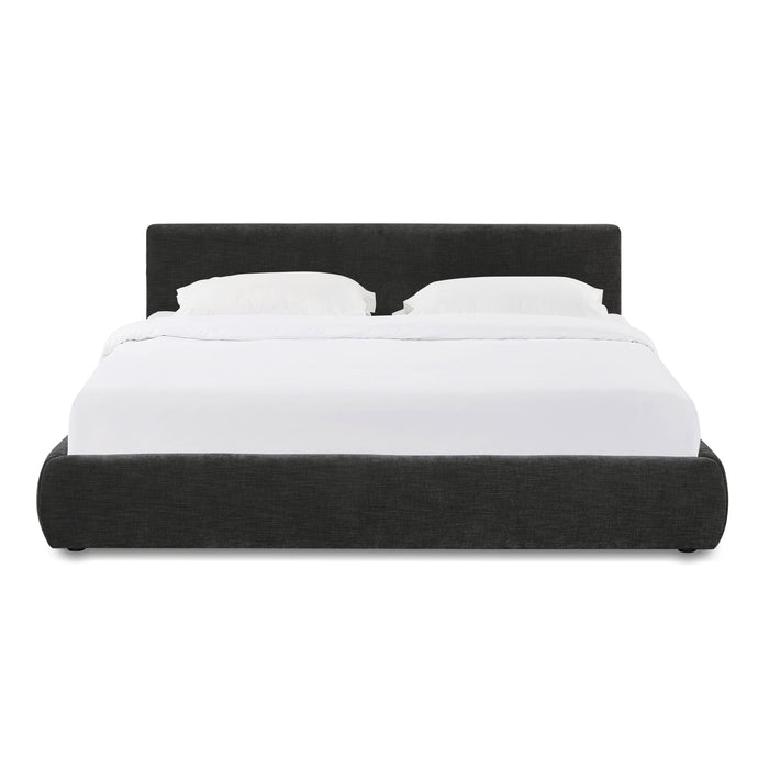 Isla Charcoal Textured Velvet King Bed