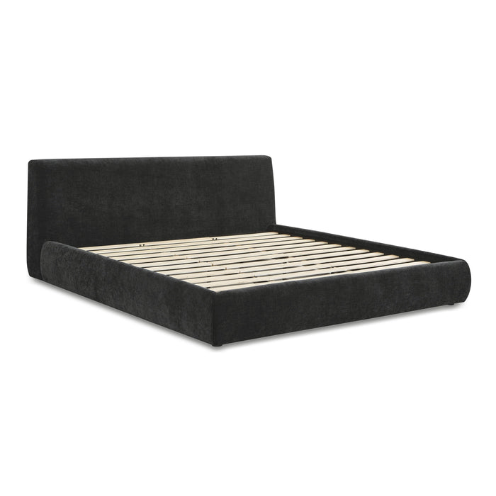 Isla Charcoal Textured Velvet King Bed