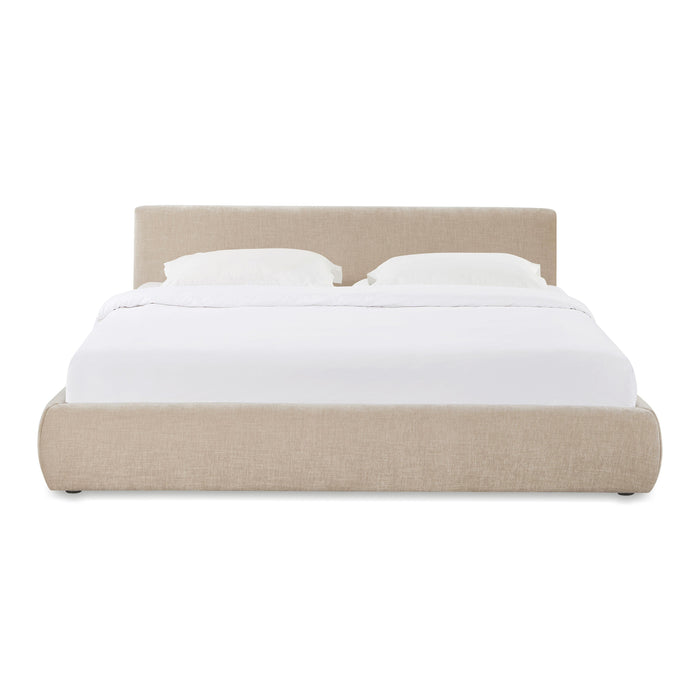 Isla Taupe Textured Velvet King Bed