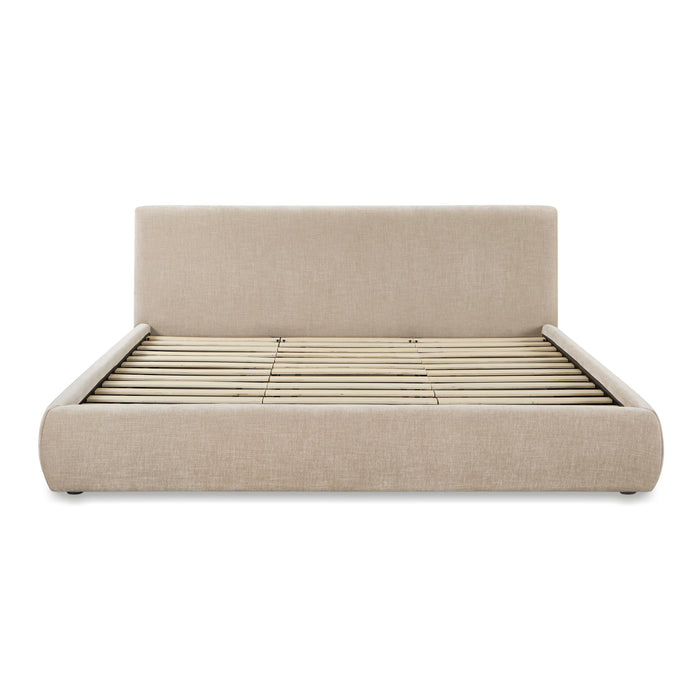 Isla Taupe Textured Velvet King Bed