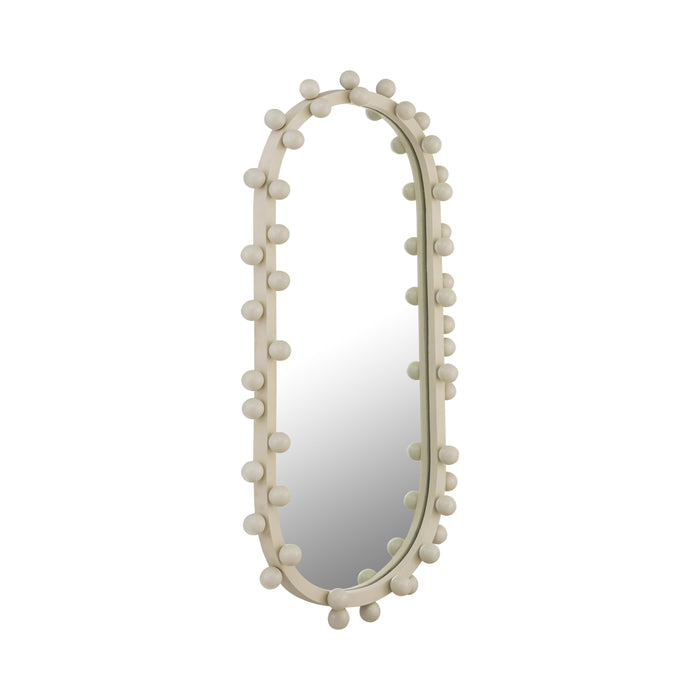 Bubbles Ivory Oval Wall Mirror - UK