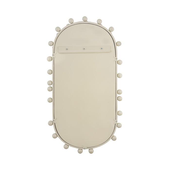 Bubbles Ivory Oval Wall Mirror - UK