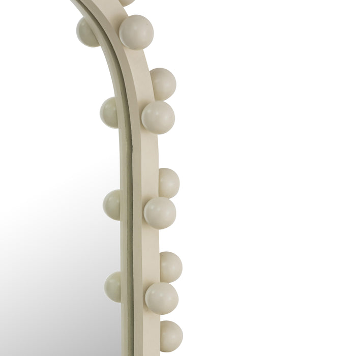 Bubbles Ivory Oval Wall Mirror - UK
