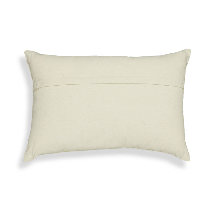 Blossom Embroidered Daisy Wool 24 x 16 inch Accent Cushion