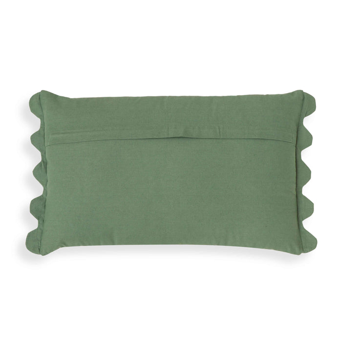 Portia Aqua Embroidered Cotton Flex 20 x 12 inch Accent Cushion