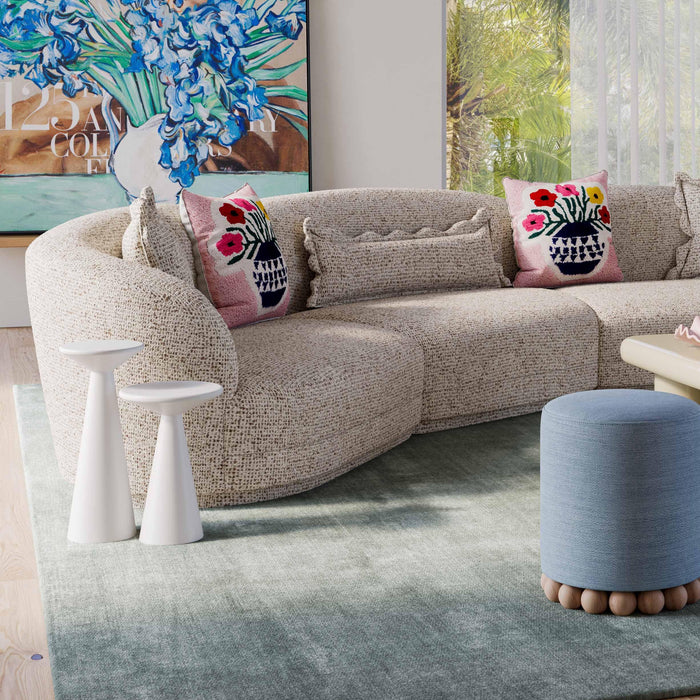 Blossom Tufted Cotton 20 inch Square Accent Pillow