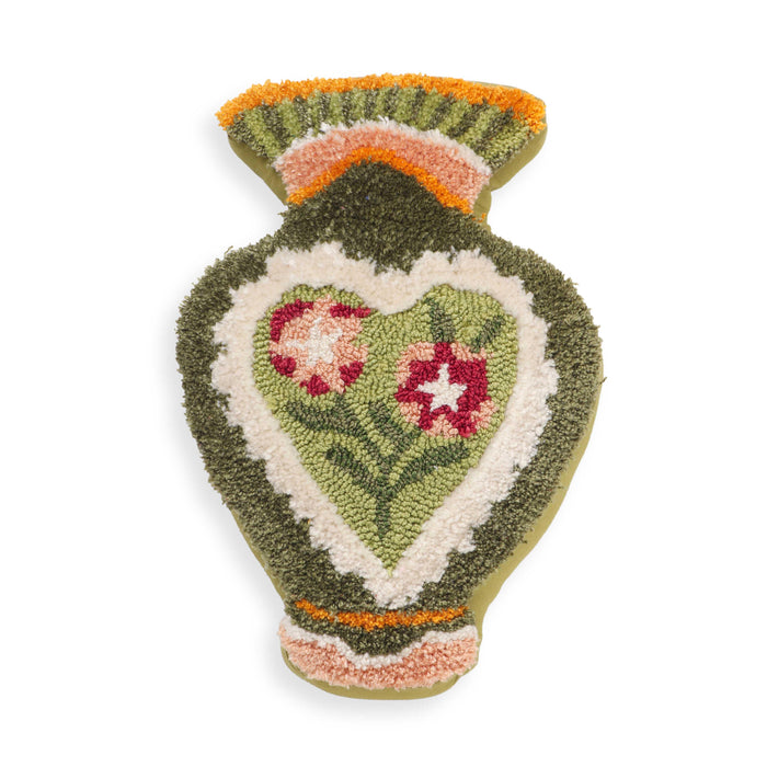 Amphorae Green Tufted Accent Pillow