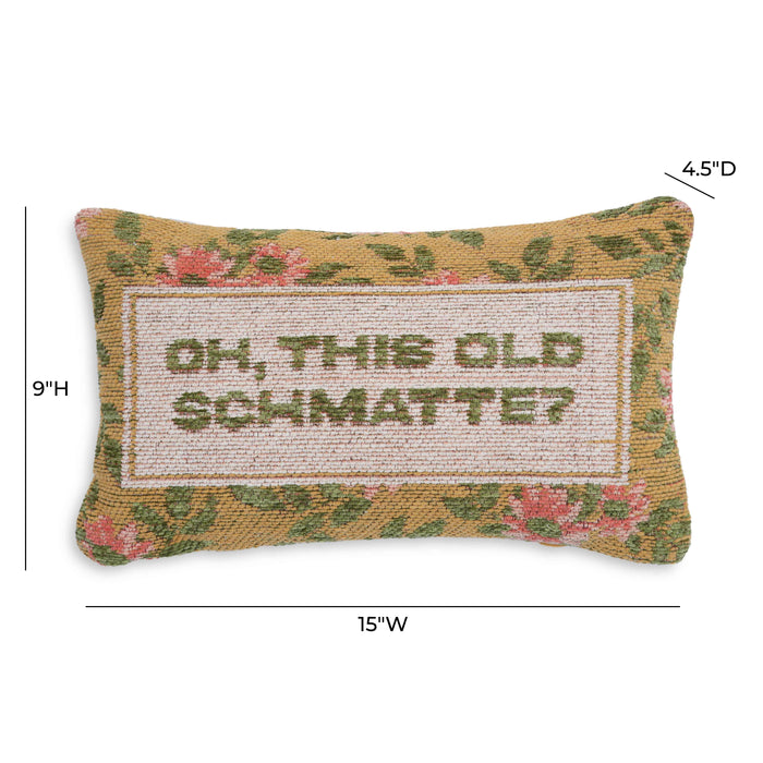 Oh, This Old Schmatte Jacquard Cotton Pillow