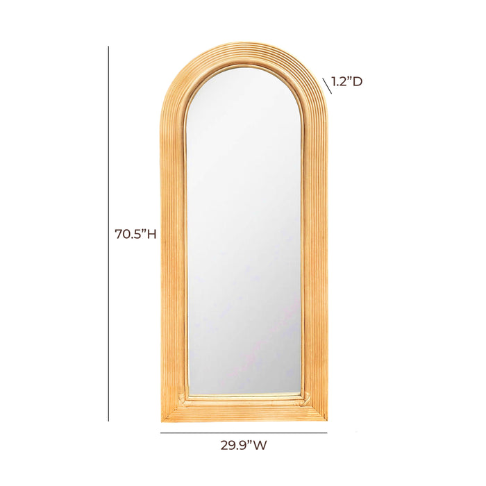 Tanya Natural Rattan 70 inch Floor Mirror
