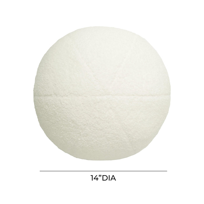 Boba Cream Vegan Shearling 14 inch Pillow