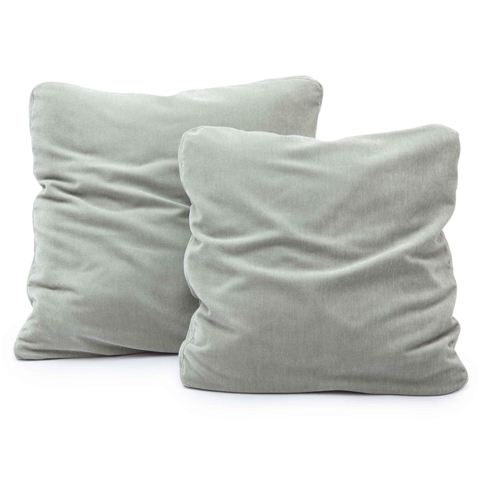 Tipsy Mint Green Upcycled Chenille 24 x 24 inch Square Floppy Pillow