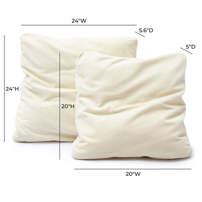 Tipsy Cream Chenille 24 x 24 inch Square Floppy Pillow