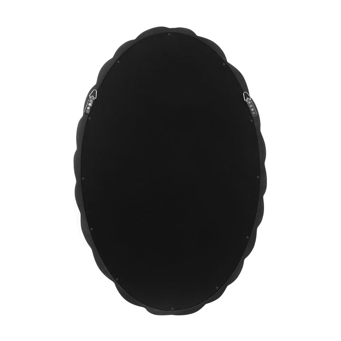 Agnes Forest Green Glossy Oval Mirror