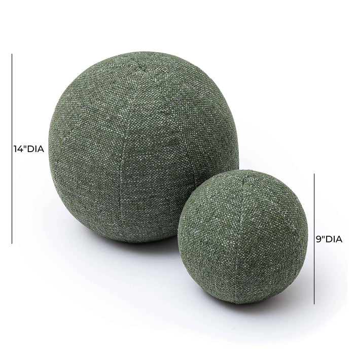 Boba Forest Green Textured Basketweave 9 inch Pillow
