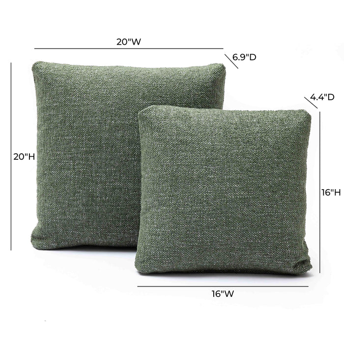 Malolo Green Basketweave 20 inch Square Vegan-Down Pillow