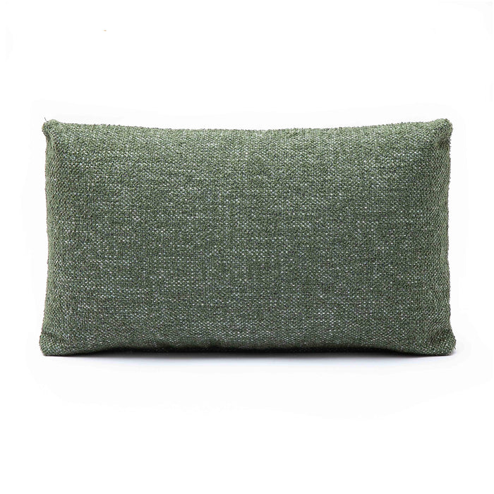 Malolo Green Basketweave 20 x 12 inch Rectangular Vegan-Down Pillow