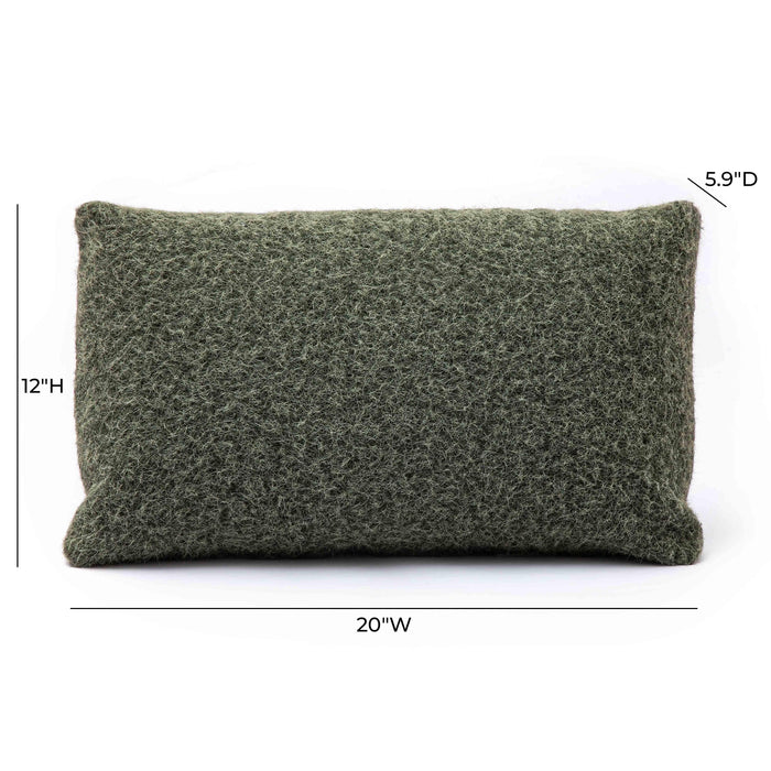 Malolo Green Long Mohair 20 x 12 inch Rectangular Vegan-Down Pillow
