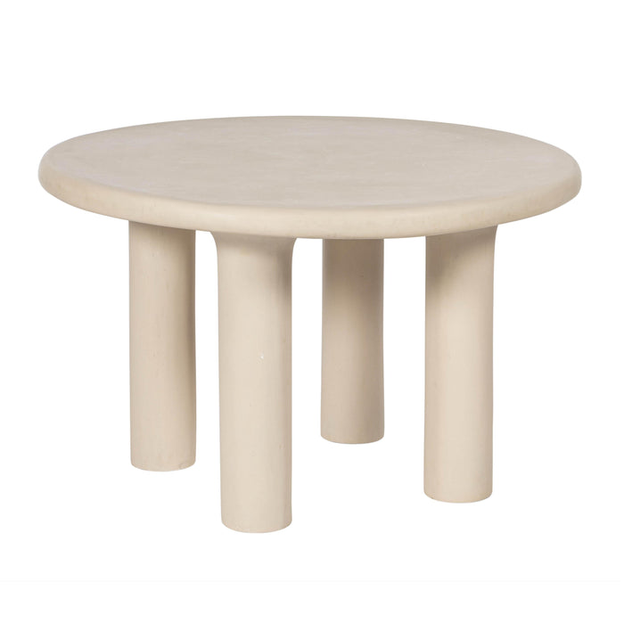 Barbara Cream Textured Indoor / Outdoor 47 inch Round Dining Table