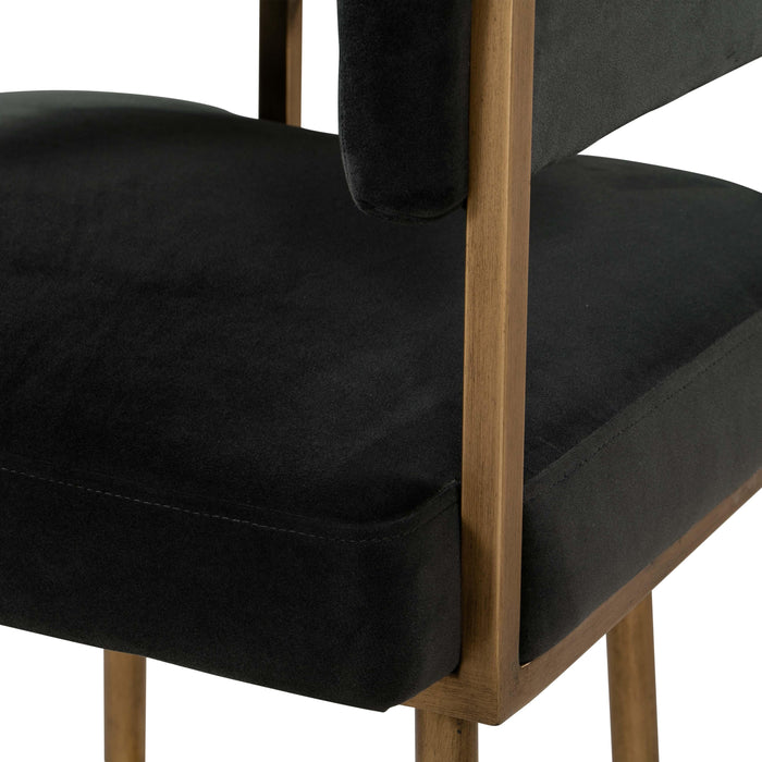 Astrid Grey Velvet Counter Stool - UK