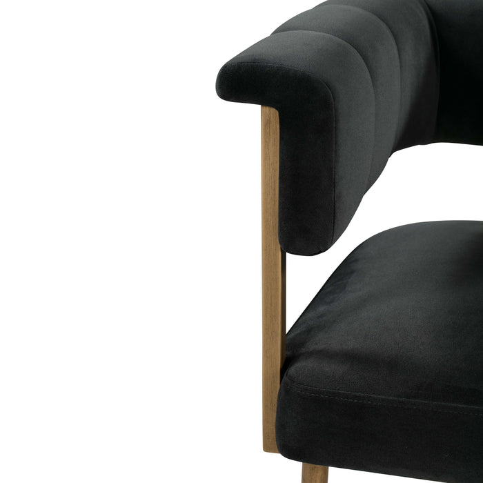 Astrid Grey Velvet Bar Stool - UK