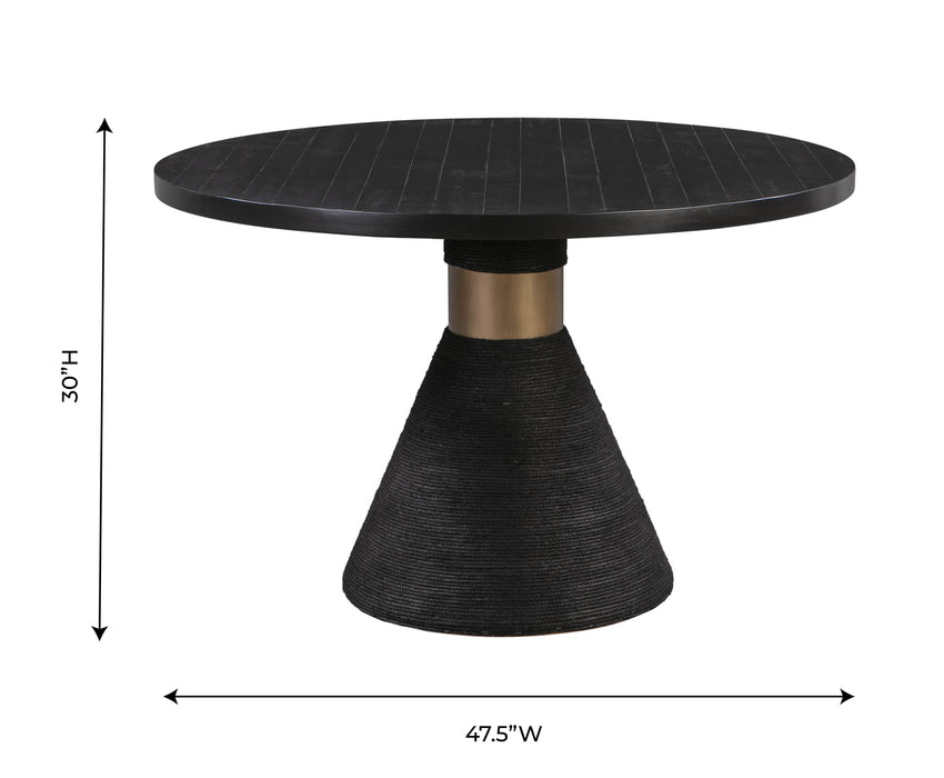 Rishi Black Rope Round Table - UK