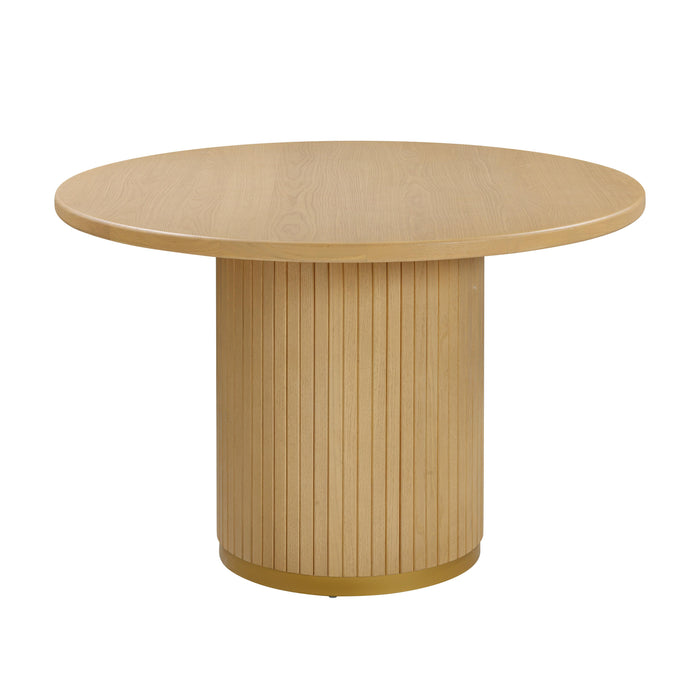 Chelsea Natural Oak Wood Round Dining Table - UK