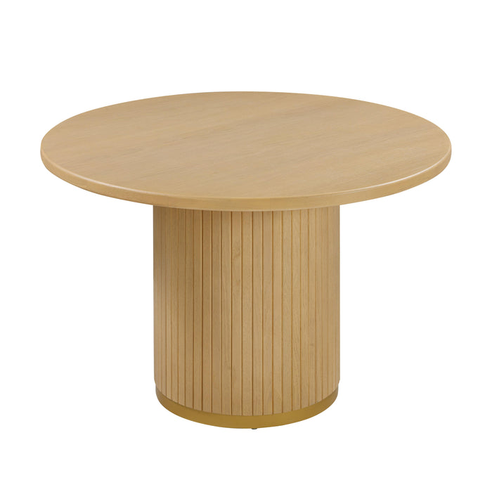 Chelsea Natural Oak Wood Round Dining Table - UK