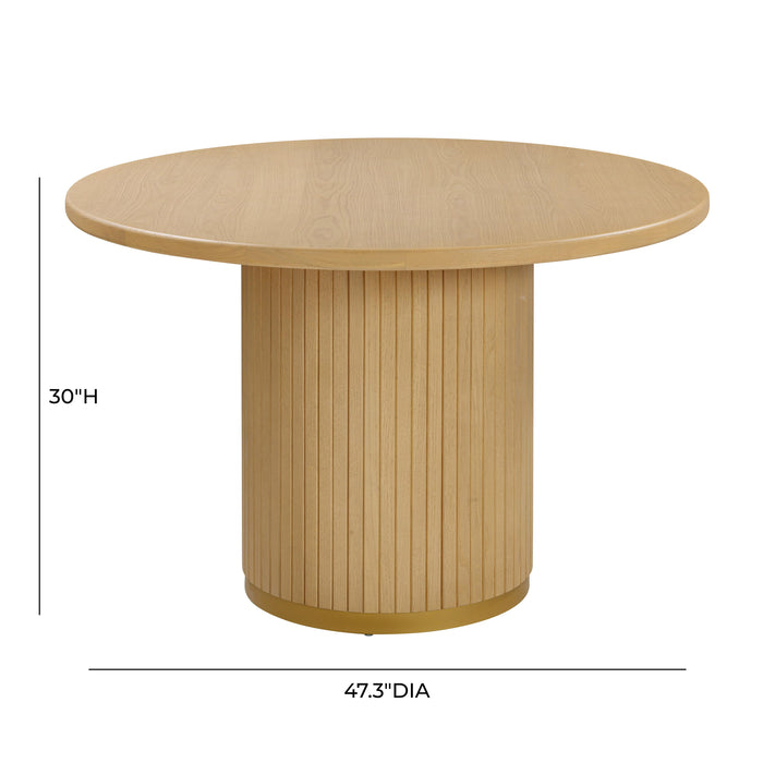 Chelsea Natural Oak Wood Round Dining Table - UK
