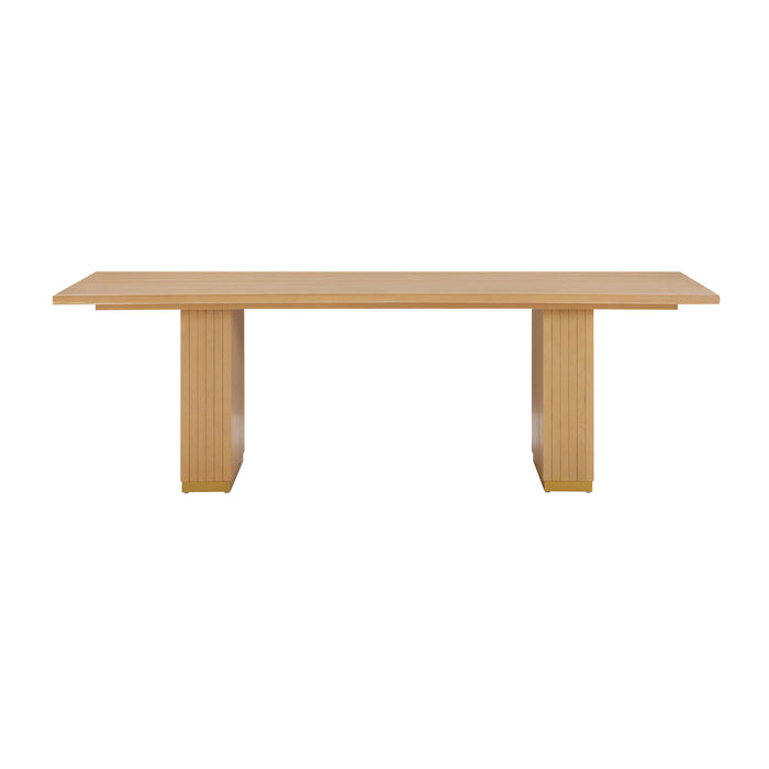 Chelsea Natural Oak Wood Rectangular Dining Table - UK