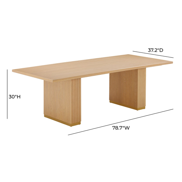 Chelsea Natural Oak Wood Rectangular Dining Table - UK