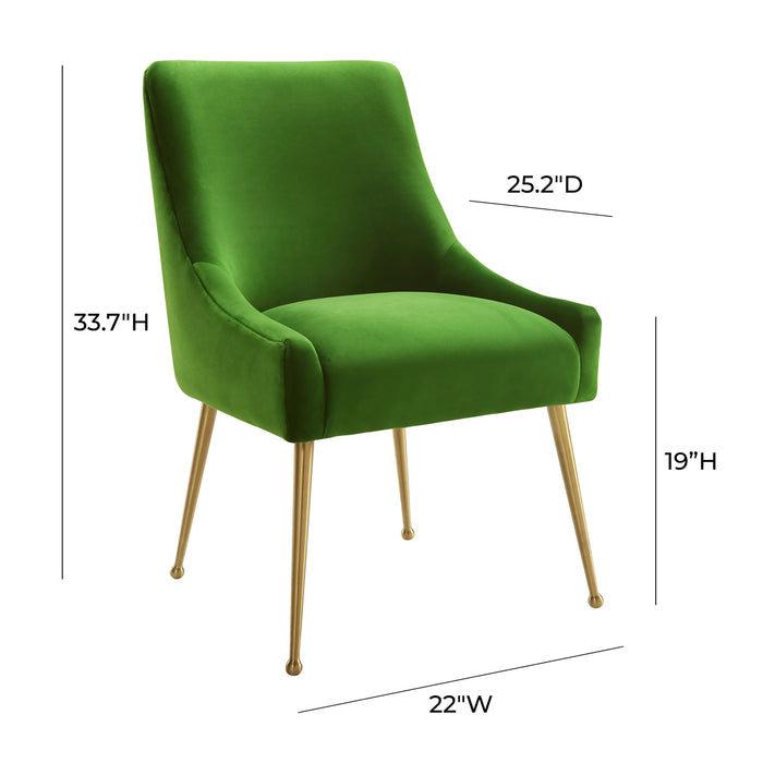 Beatrix Green Velvet Side Chair - UK