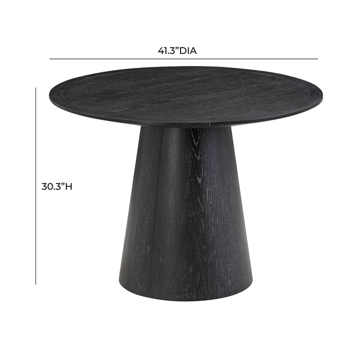 Sahara Black Oak Round Dining Table - UK