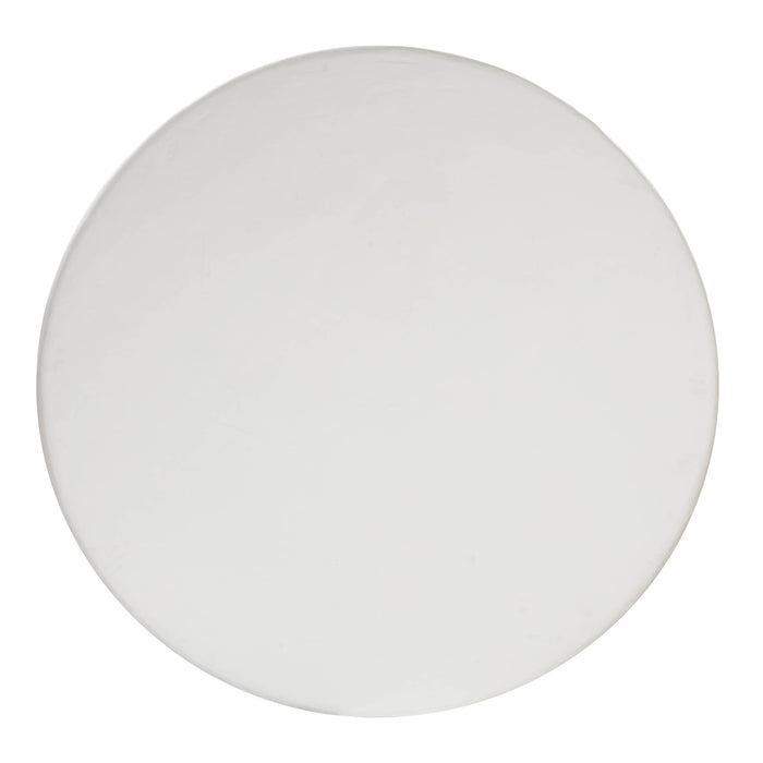 Elika White Faux Plaster Round Dining Table - UK