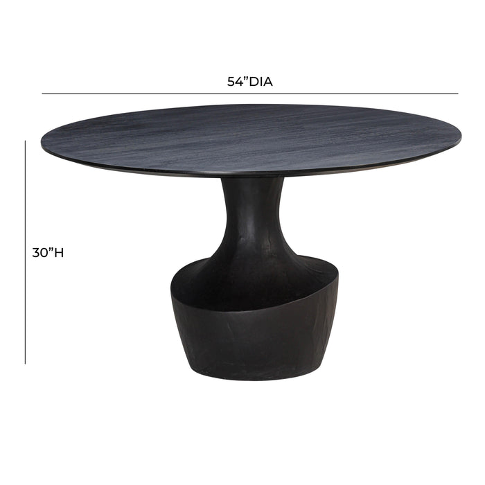 Gevra Black Acacia & Faux Plaster Dining Table - UK