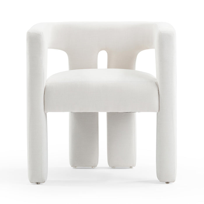 Sloane Bone White Recycled Fabric Chair